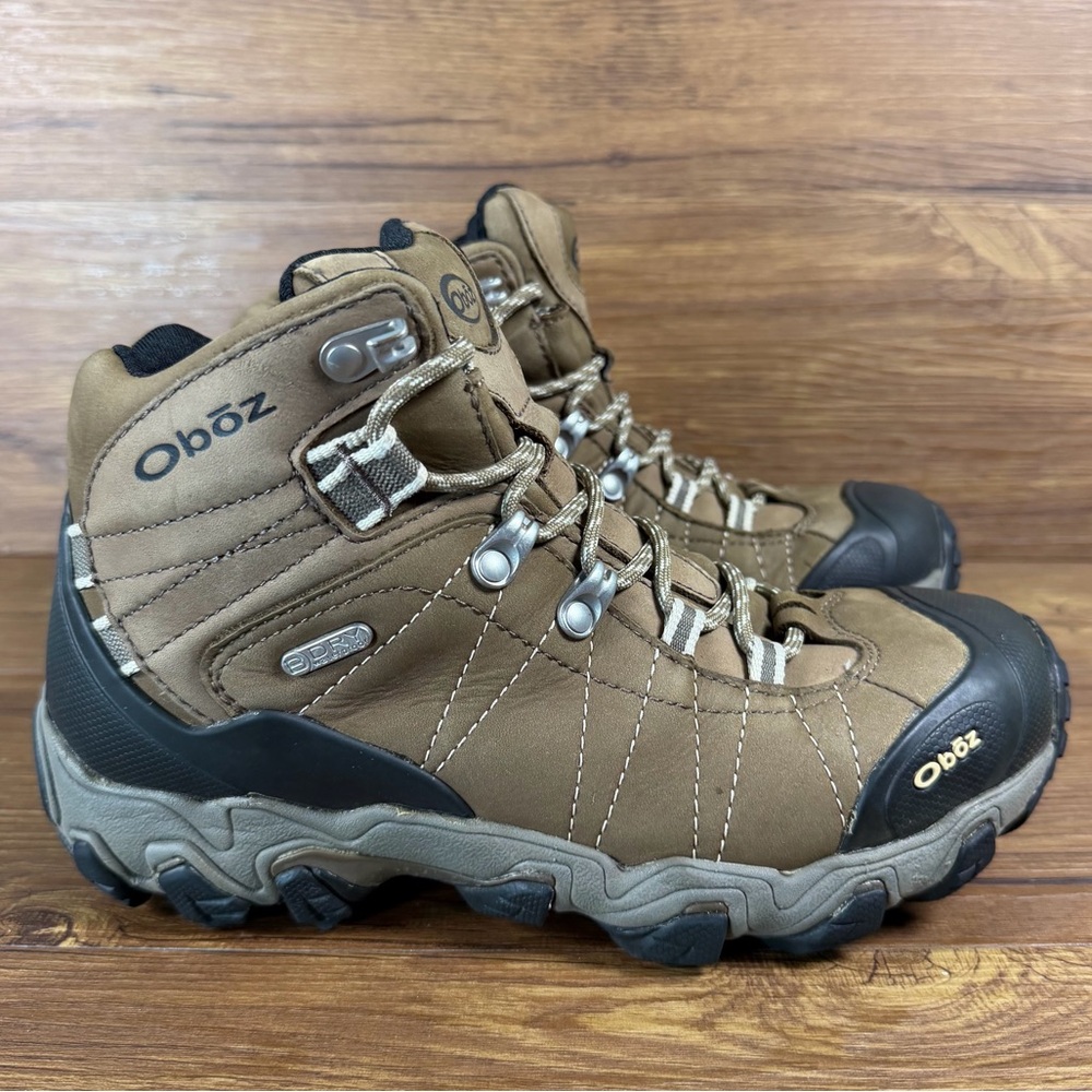 Oboz Bridger Mid Waterproof Hiking Boots Women’s Size 6.5 Leather Lace Up Shoes‎
